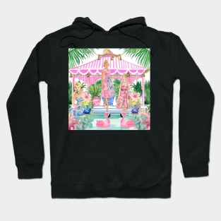 Party in pink cabana Hoodie